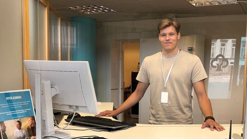 Trainee Tommi Lehtonen.