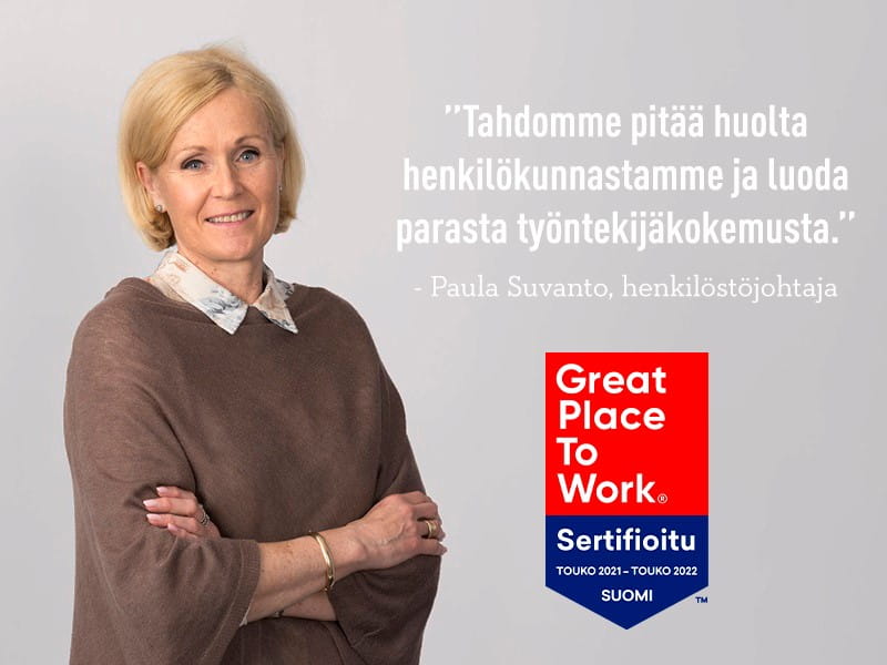 Henkilöstöjohtaja Paula Suvanto.