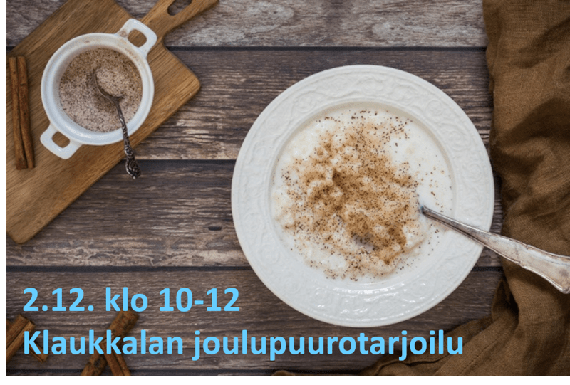 Joulupuurotarjoilu Lammin Säästöpankin Klaukkalan konttorissa ma 2.12. klo 10-12