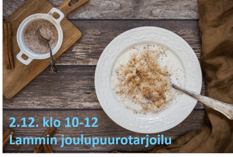 Joulupuurotarjoilu Lammin Säästöpankin Lammin konttorissa ma 2.12. klo 10-12