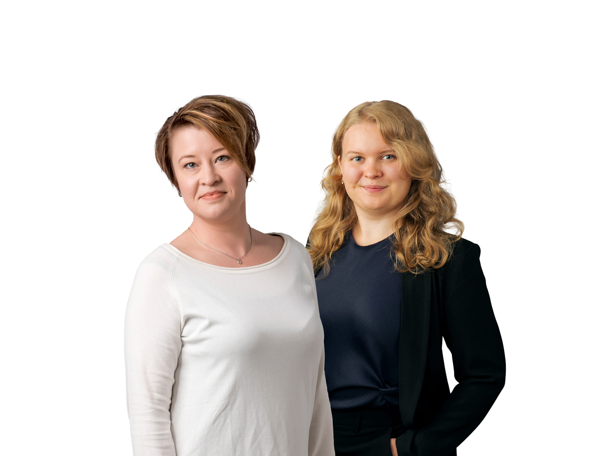 Myrskylän Säästöpankin lakiasiantuntijat Sanna Rauhala ja Hanna Junkkari.