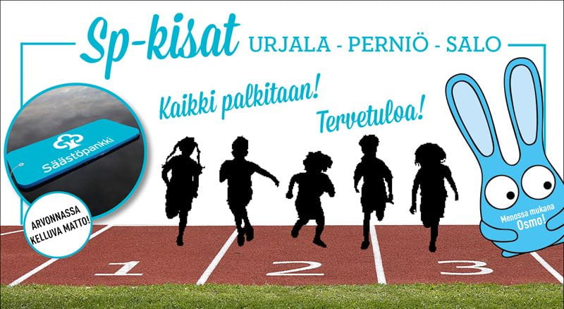 Tervetuloa Sp-kisoihin Urjalaan, Perniöön ja Saloon! Kaikki palkitaan - tule mukaan urheilemaan ja kannustamaan!
