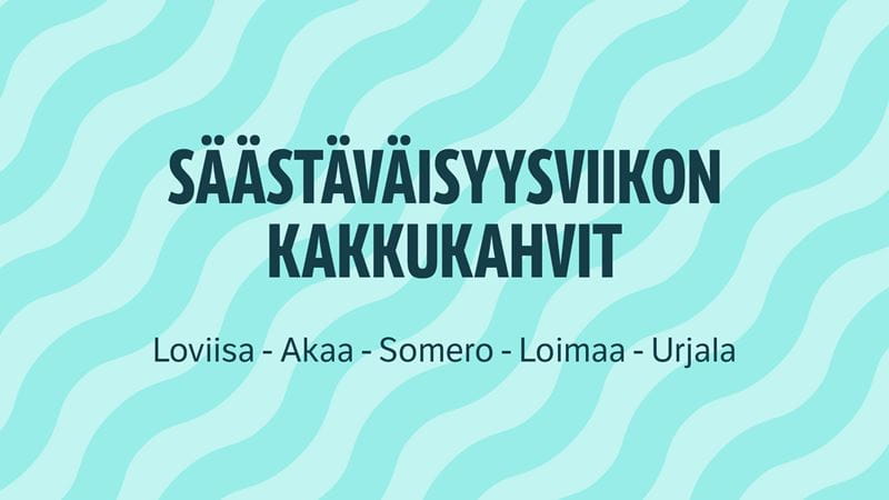 Säästäväisyysviikon kakkukahvit artikkelikuva.