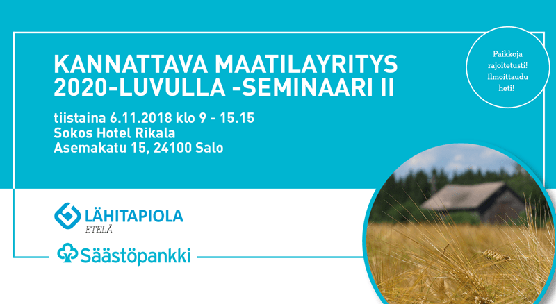 Maatalousseminaari 06.11.2018
