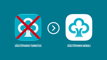 Uudistunut Säästöpankki Mobiili korvaa erillisen Tunnistus-sovelluksen.