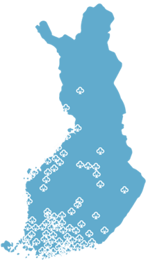 Säästöpankin konttoripaikkakunnat Suomen kartalla. Tilanne 2026.