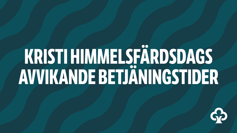 Det går att sköta bankärenden på Kristi himmelsfärdsdag också.