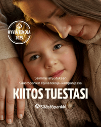 Säästöpankin Hyviä tekoja -kampanjan somekuva.