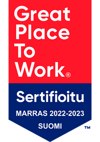 Great Place To Work -sertifikaatti marraskuu 2022-2023.